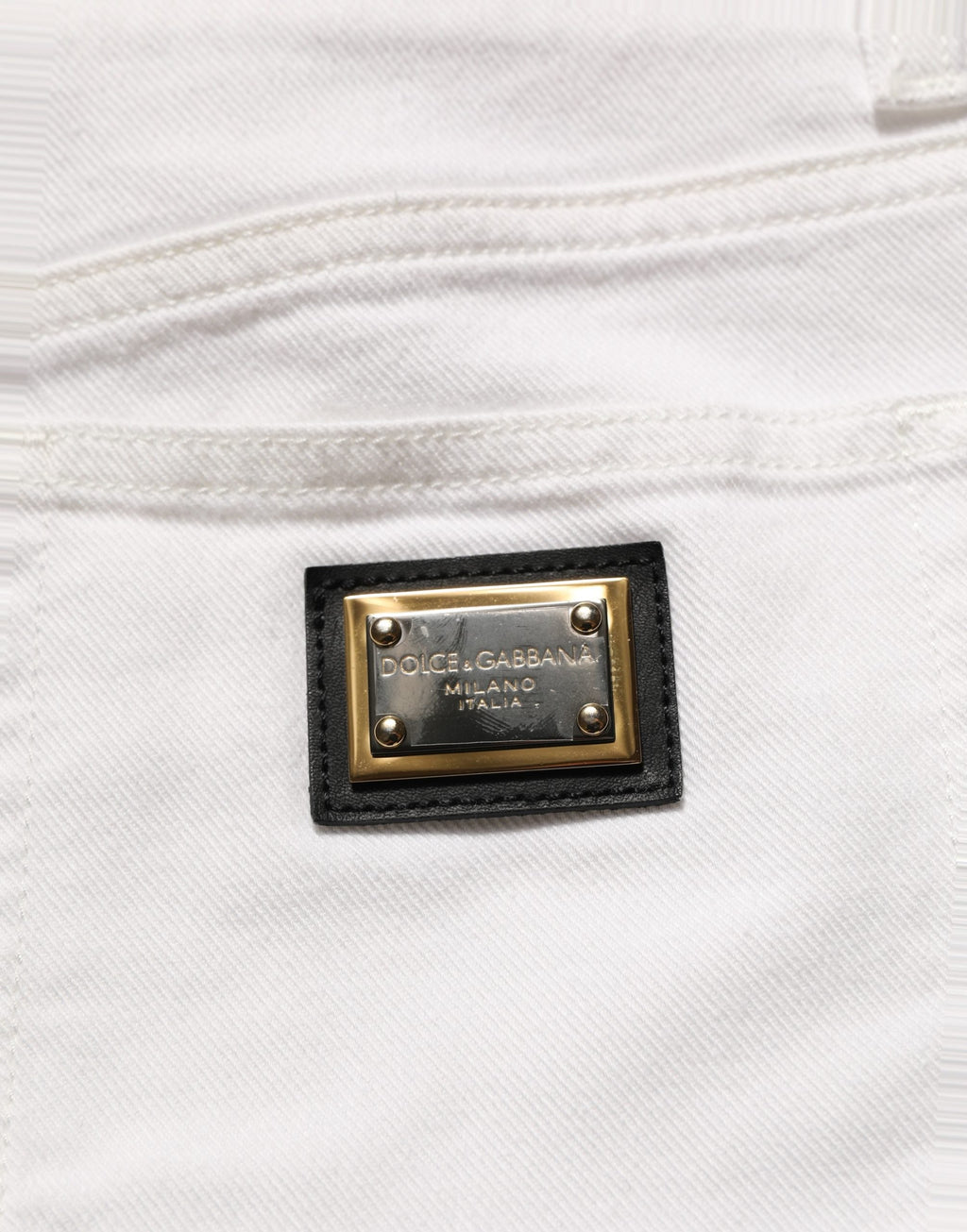 Dolce & Gabbana White Cotton Stretch Skinny Denim Jeans