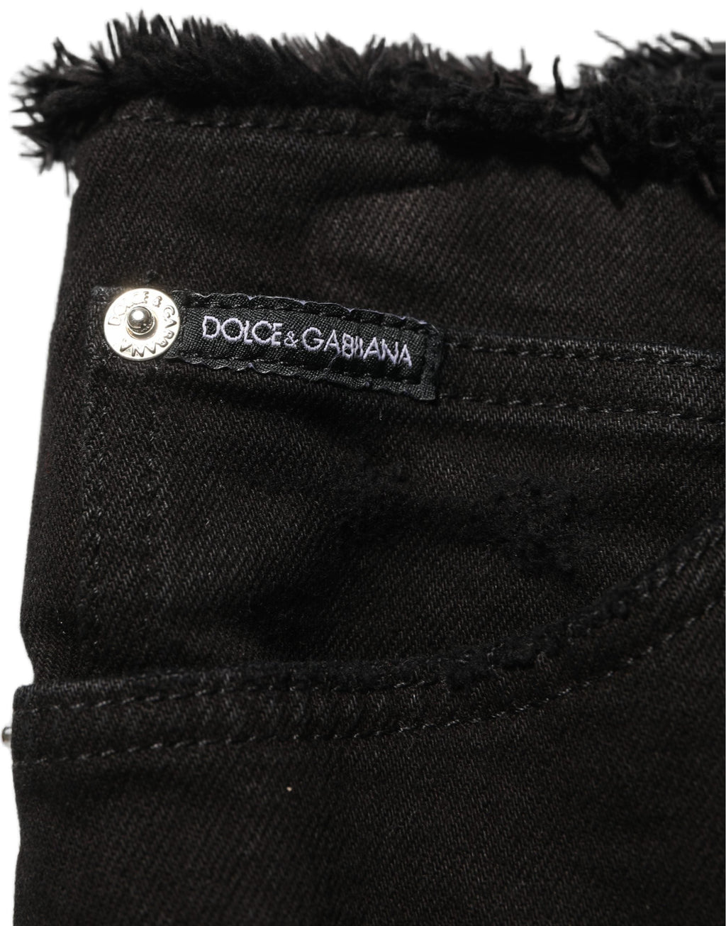 Dolce & Gabbana Black Cotton Skinny Denim Trouser Jeans