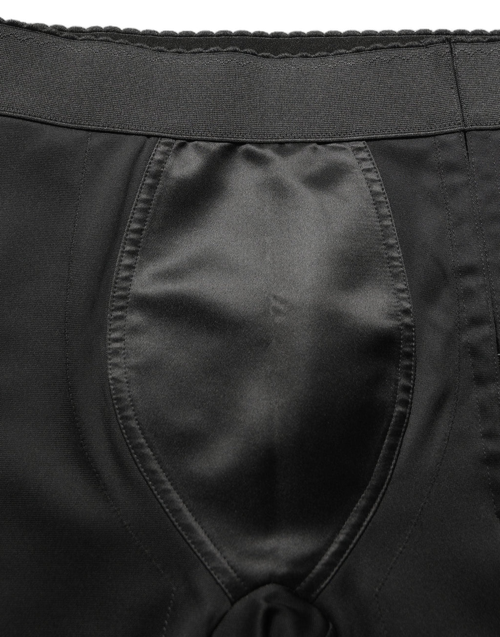 Dolce & Gabbana Black Nylon HighWaist Elastic Waistband Shorts
