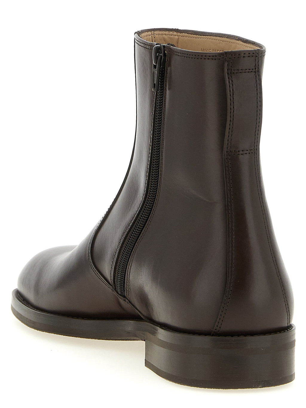 Lemaire Brown Lamb Leather Ankle Boots