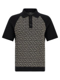 Balmain Bicolor Cotton Polo Shirt