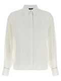 Peserico White Cotton Blouse