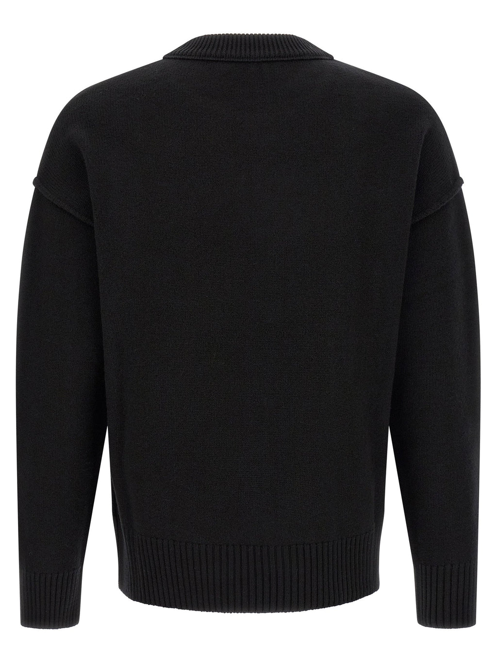 Ami Paris Black Wool Cardigan