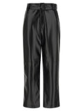 Twinset Black Polyester Cropped Pants