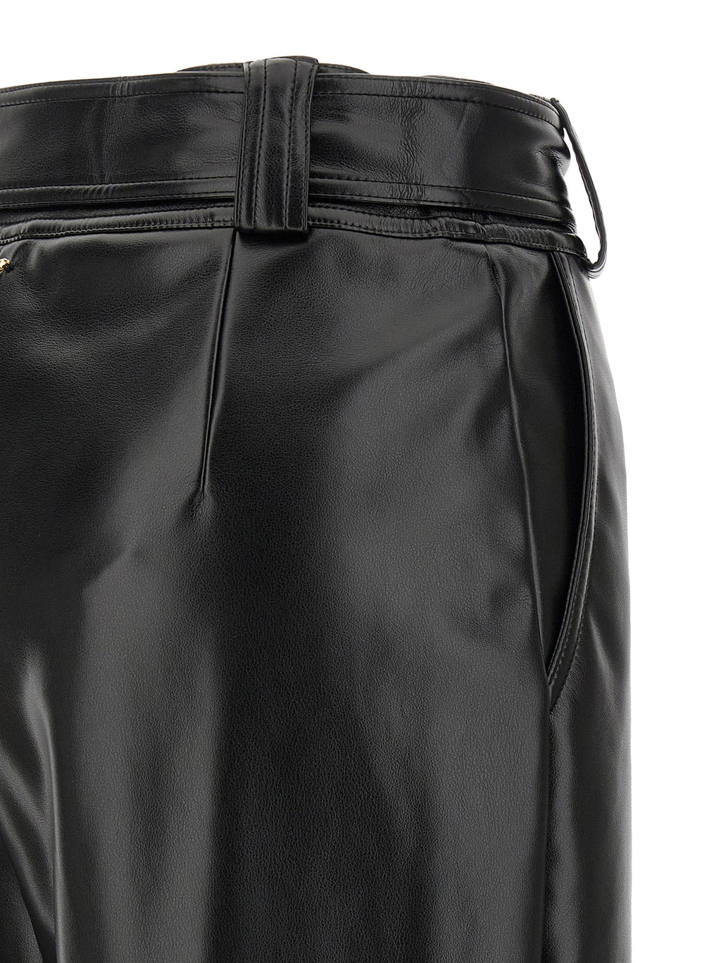 Twinset Black Polyester Cropped Pants