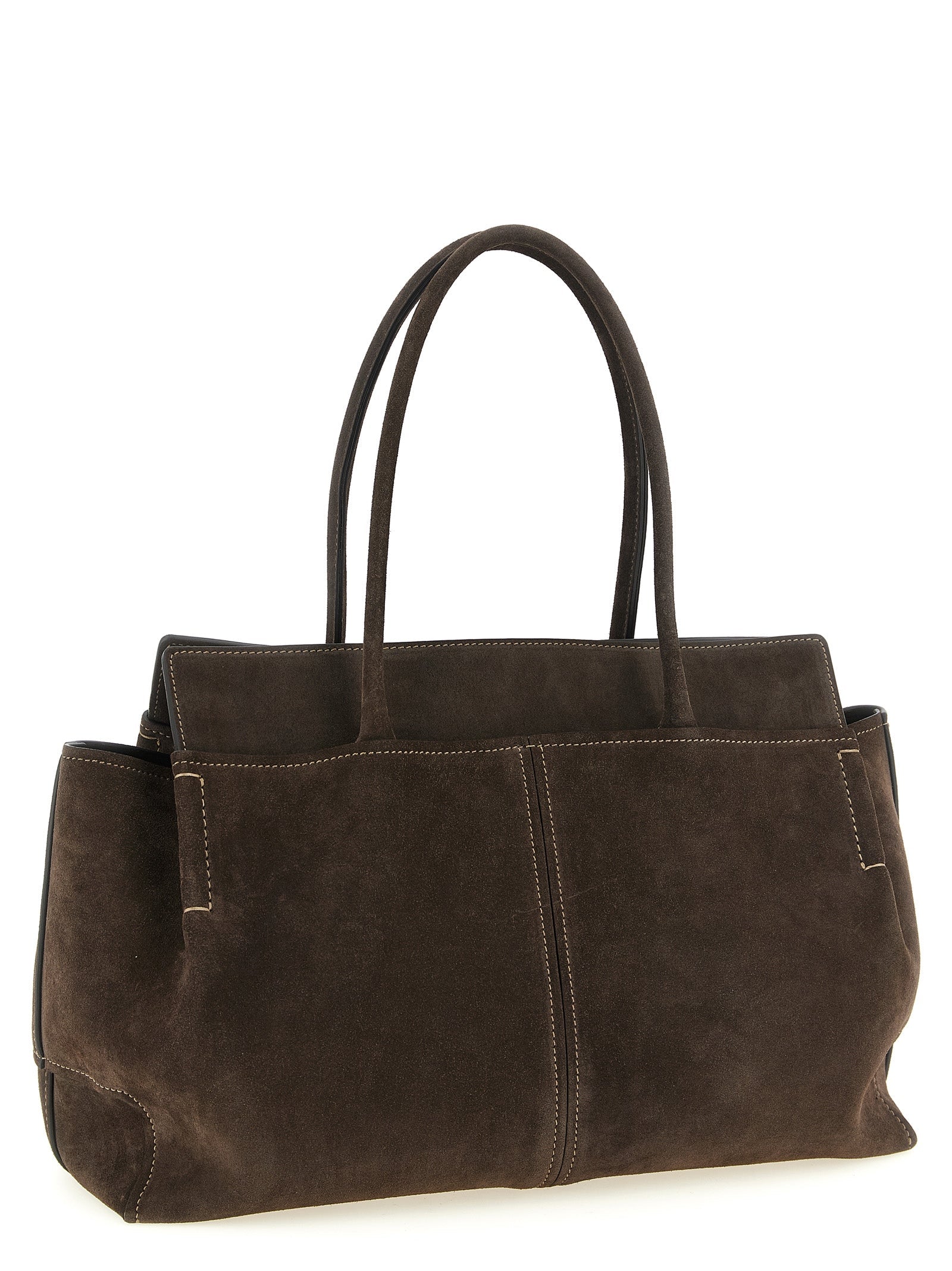 Tod's Brown Calfskin Tote Bag
