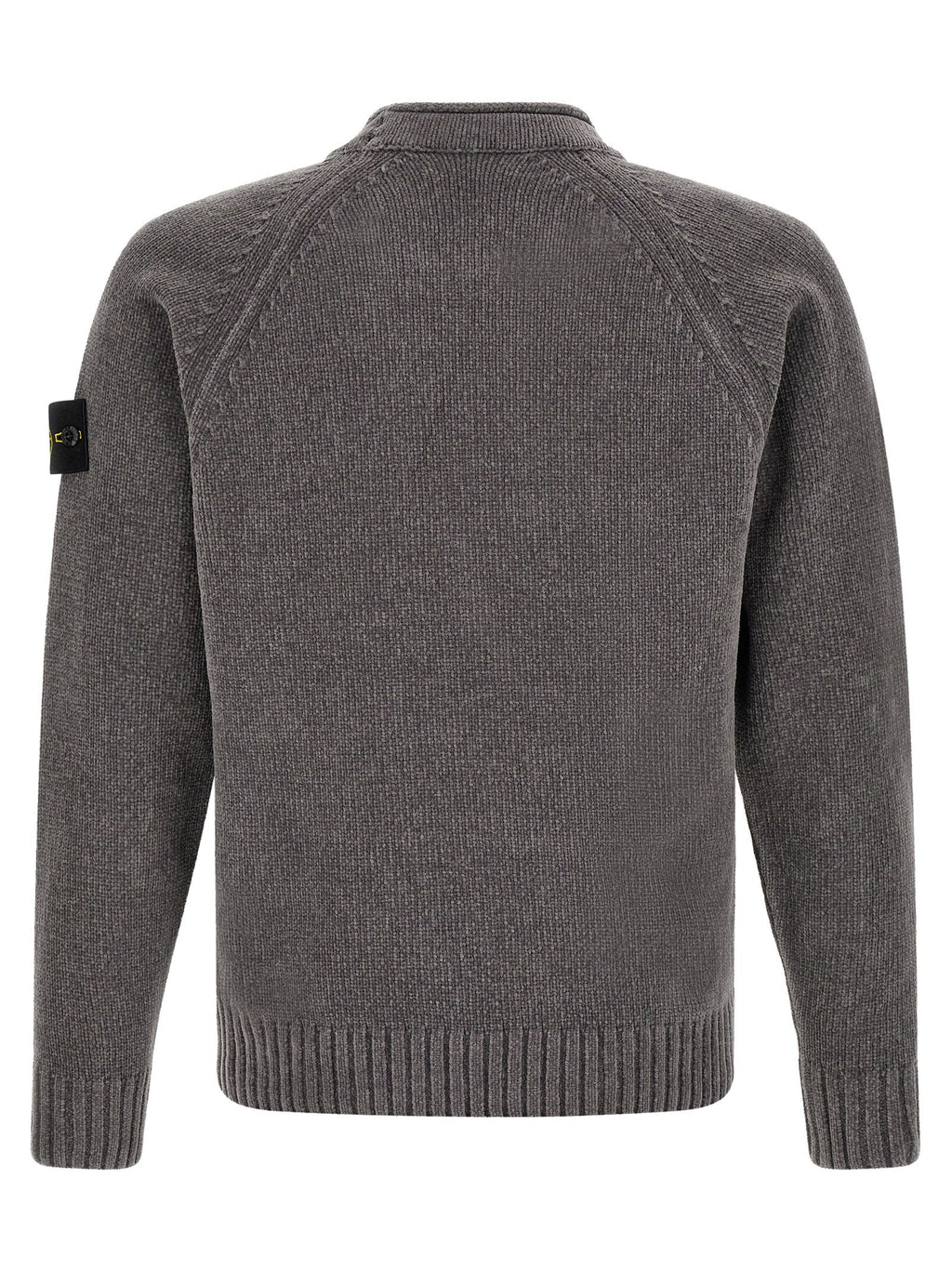 Stone Island Gray Cotton Cardigan