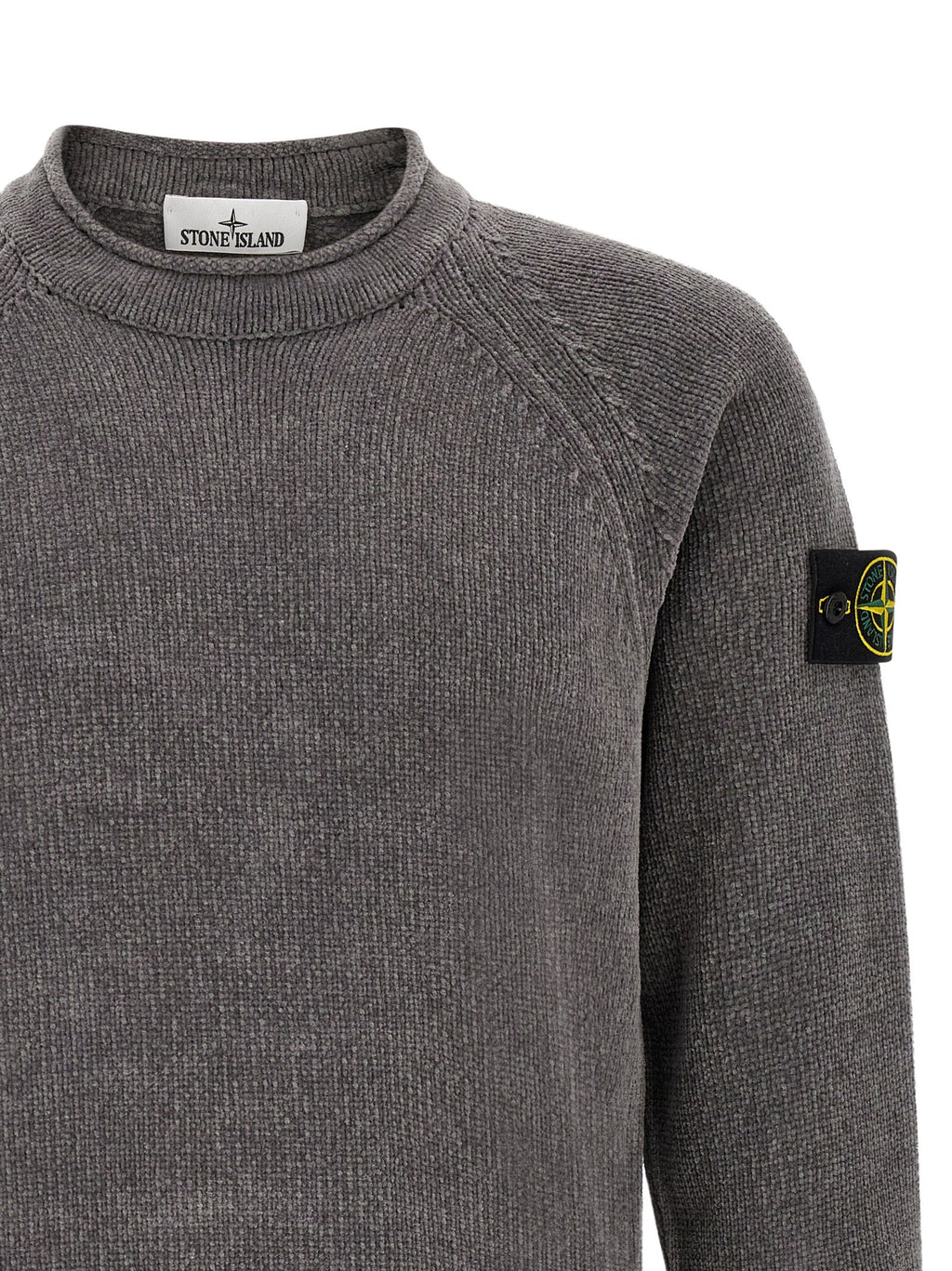 Stone Island Gray Cotton Cardigan