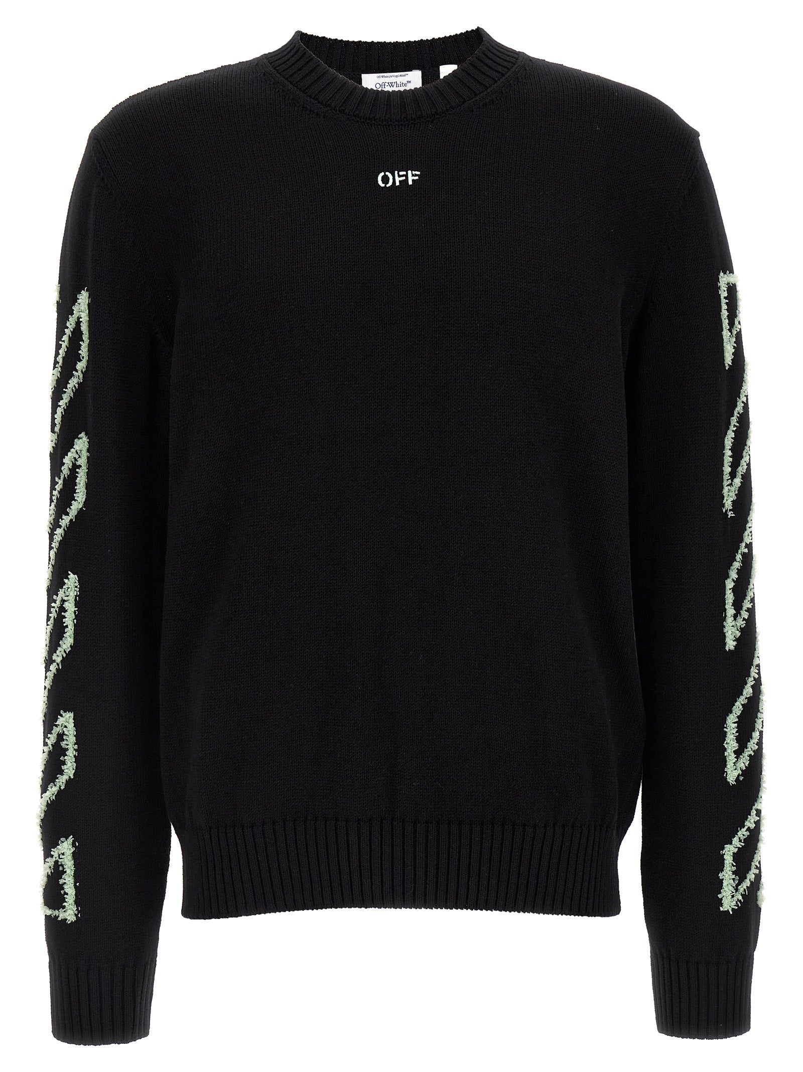 Off-White Black Cotton Cardigan
