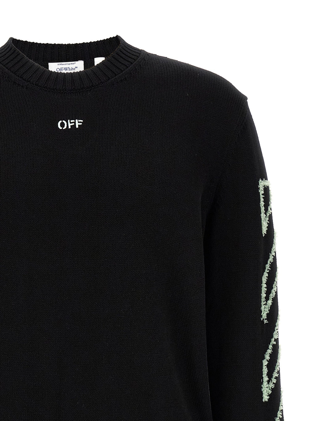 Off-White Black Cotton Cardigan