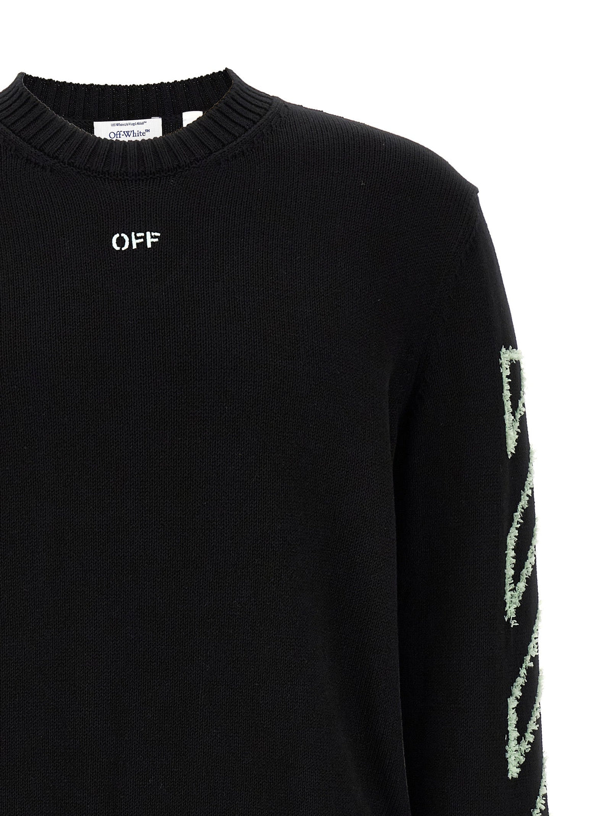 Off-White Black Cotton Cardigan