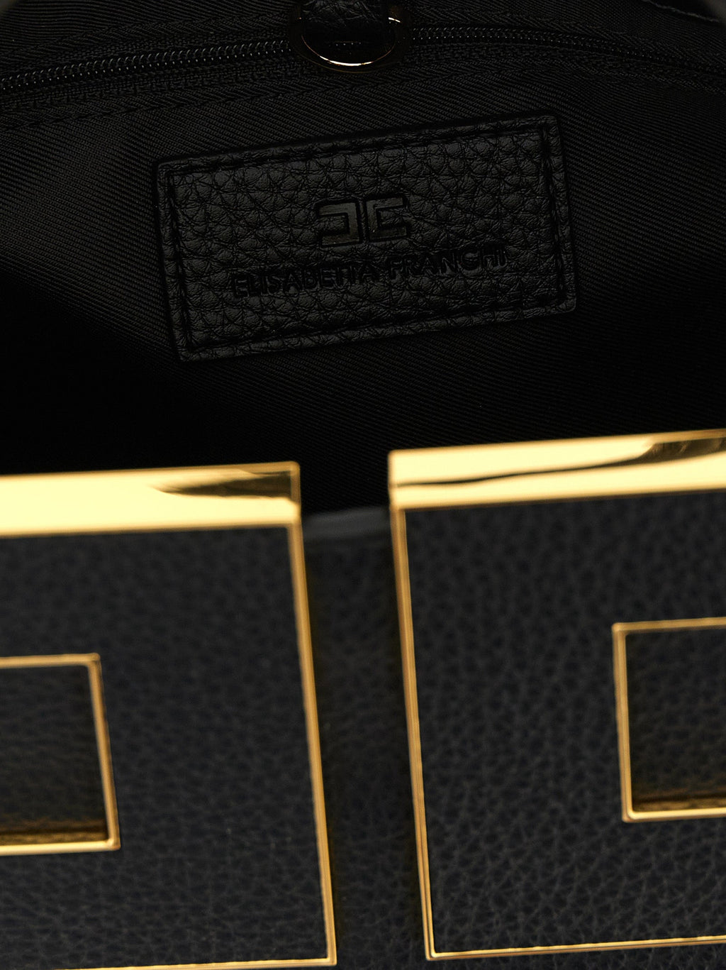 Elisabetta Franchi Black Polyester Tote Bag