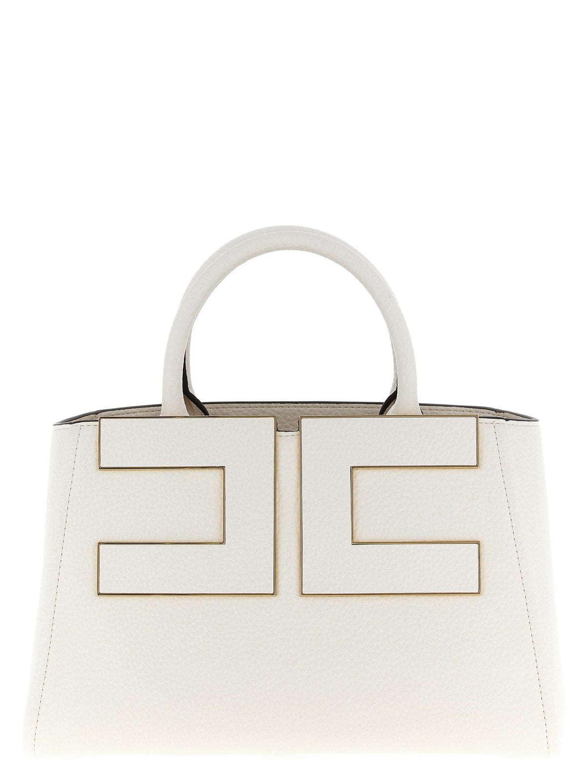 Elisabetta Franchi White Polyester Tote Bag