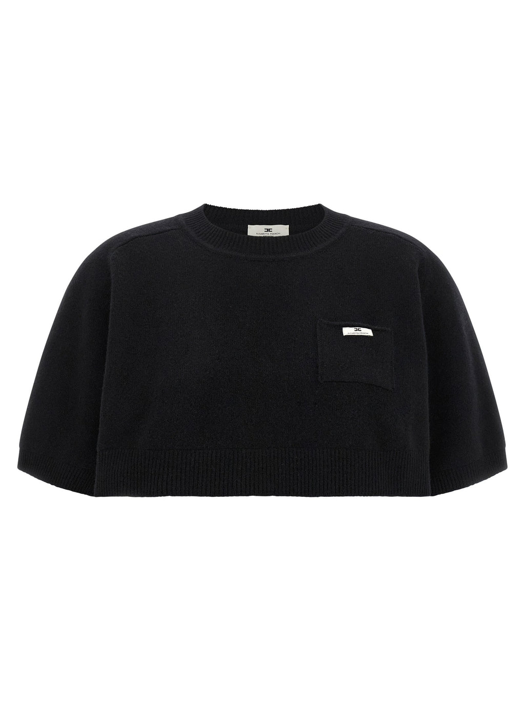 Elisabetta Franchi Black Wool Sweatshirt