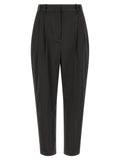 Elisabetta Franchi Black Polyester Cropped Pants