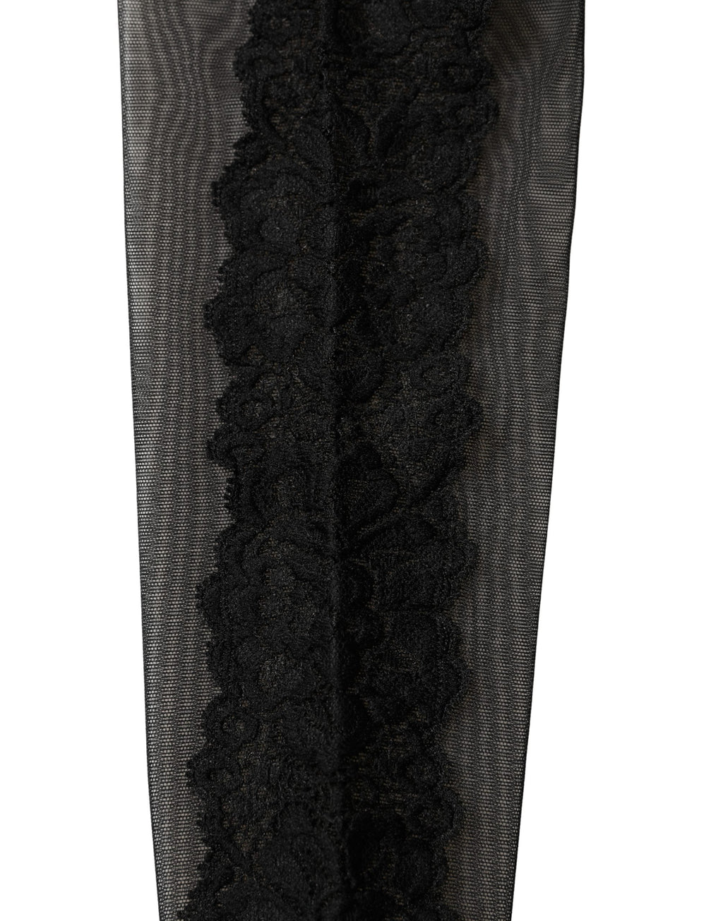 Dolce & Gabbana Black Nylon Mesh Sheer Calf Long Accessory Socks