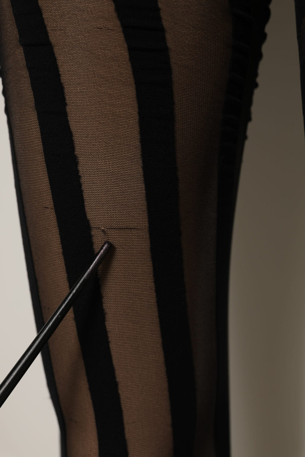 Dolce & Gabbana Black Nylon Stripes Tights Stockings Pantyhose Socks
