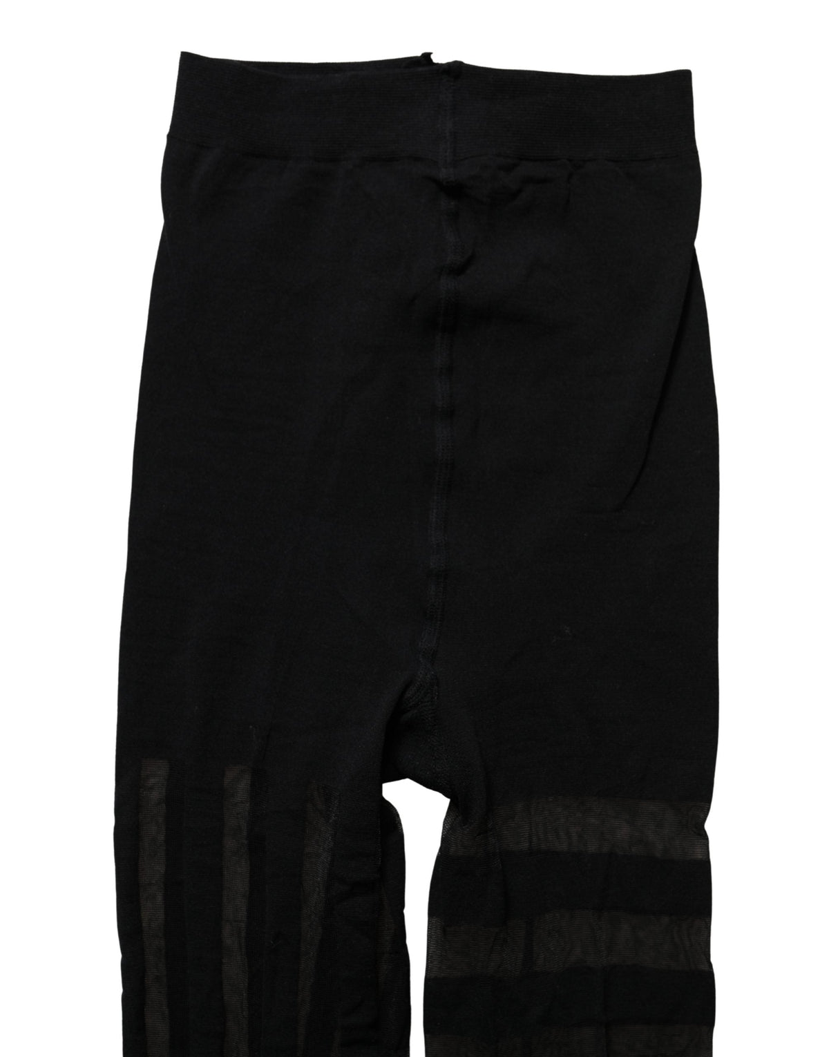 Dolce & Gabbana Black Nylon Stripes Tights Stockings Pantyhose Socks