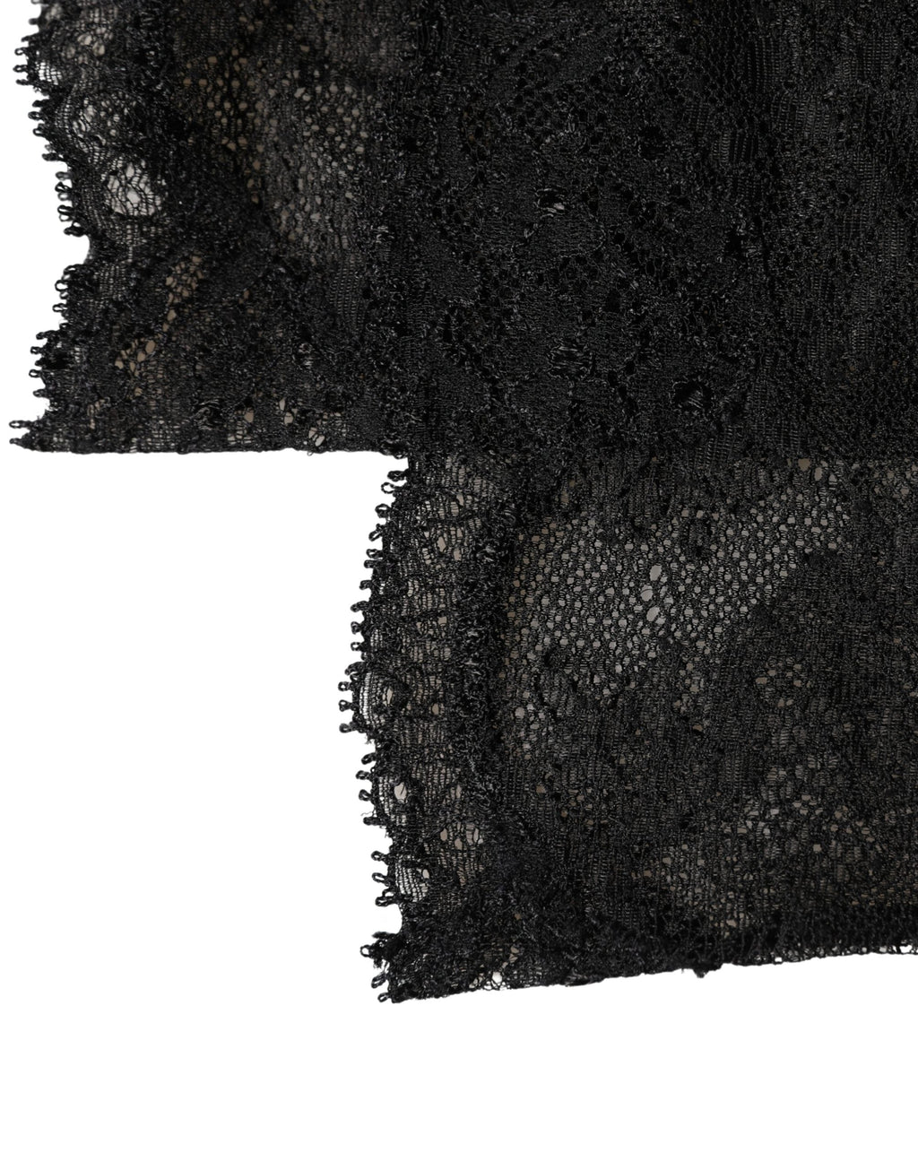 Dolce & Gabbana Black Floral Lace Nylon Stretch Knee High Socks