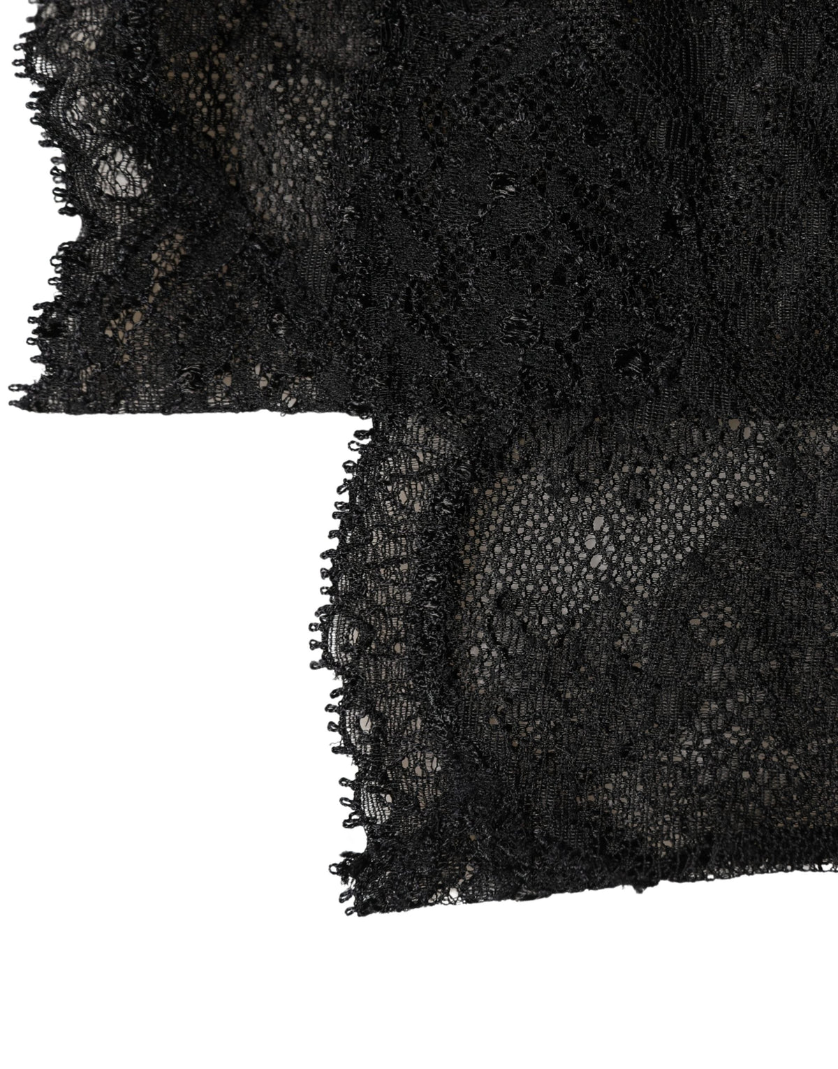 Dolce & Gabbana Black Floral Lace Nylon Stretch Knee High Socks