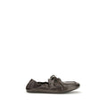 Prada Brown Calf Leather Bos Taurus Slip-On Loafers