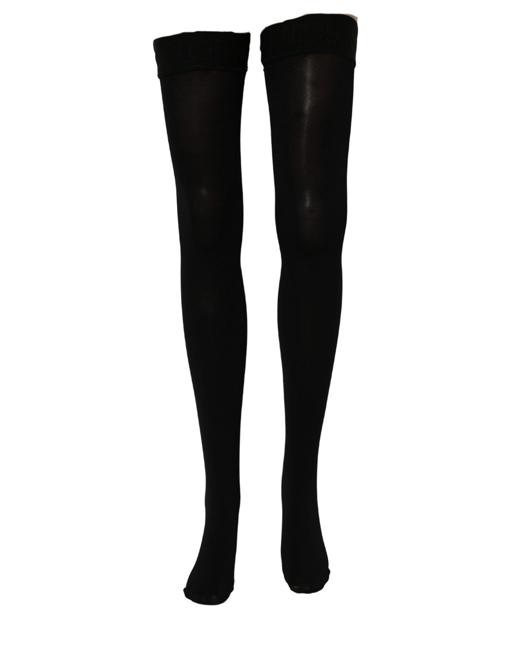Dolce & Gabbana Black 100% Nylon Thigh High Stockings Socks