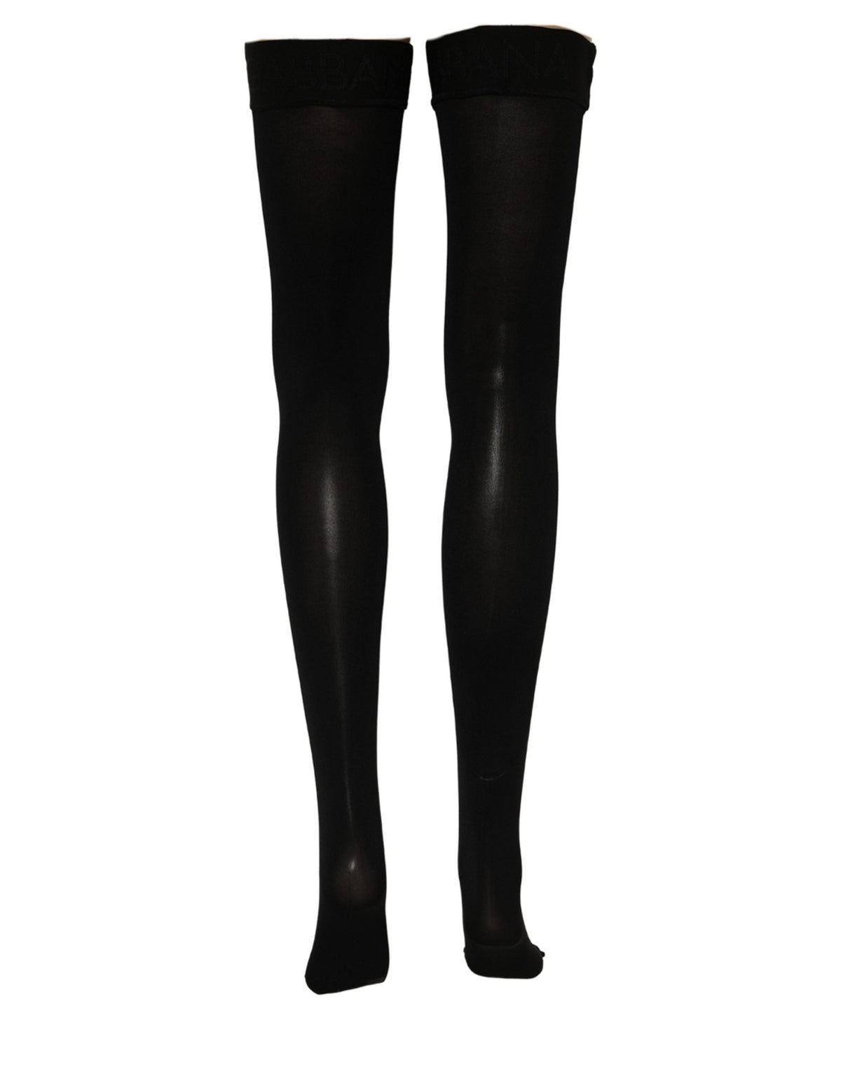 Dolce & Gabbana Black 100% Nylon Thigh High Stockings Socks