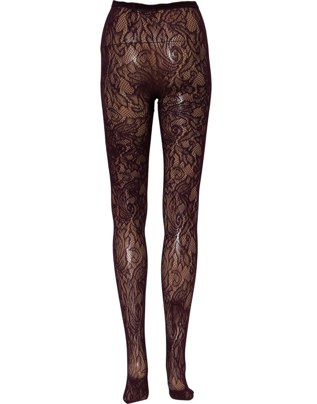 Dries Van Noten Violet Floral Fishnet Tights Stockings Pantyhose Socks