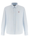 Ami Paris Blue Cotton Blouse