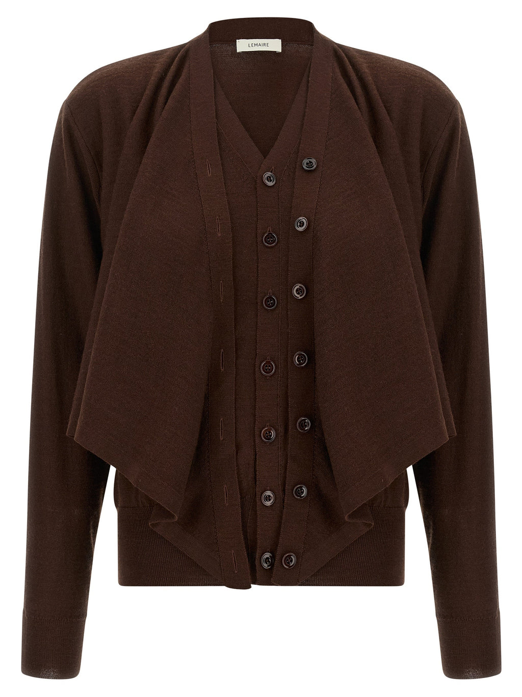 Lemaire Bordeaux Wool Cardigan