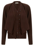 Lemaire Bordeaux Wool Cardigan