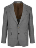 Brunello Cucinelli Gray Virgin Wool Blazer