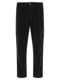 Stone Island Black Cotton Casual Pants