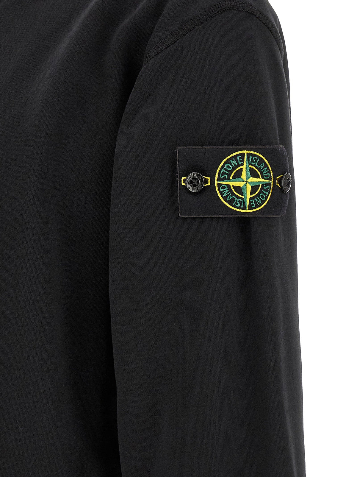Stone Island Black Cotton Sweatshirt