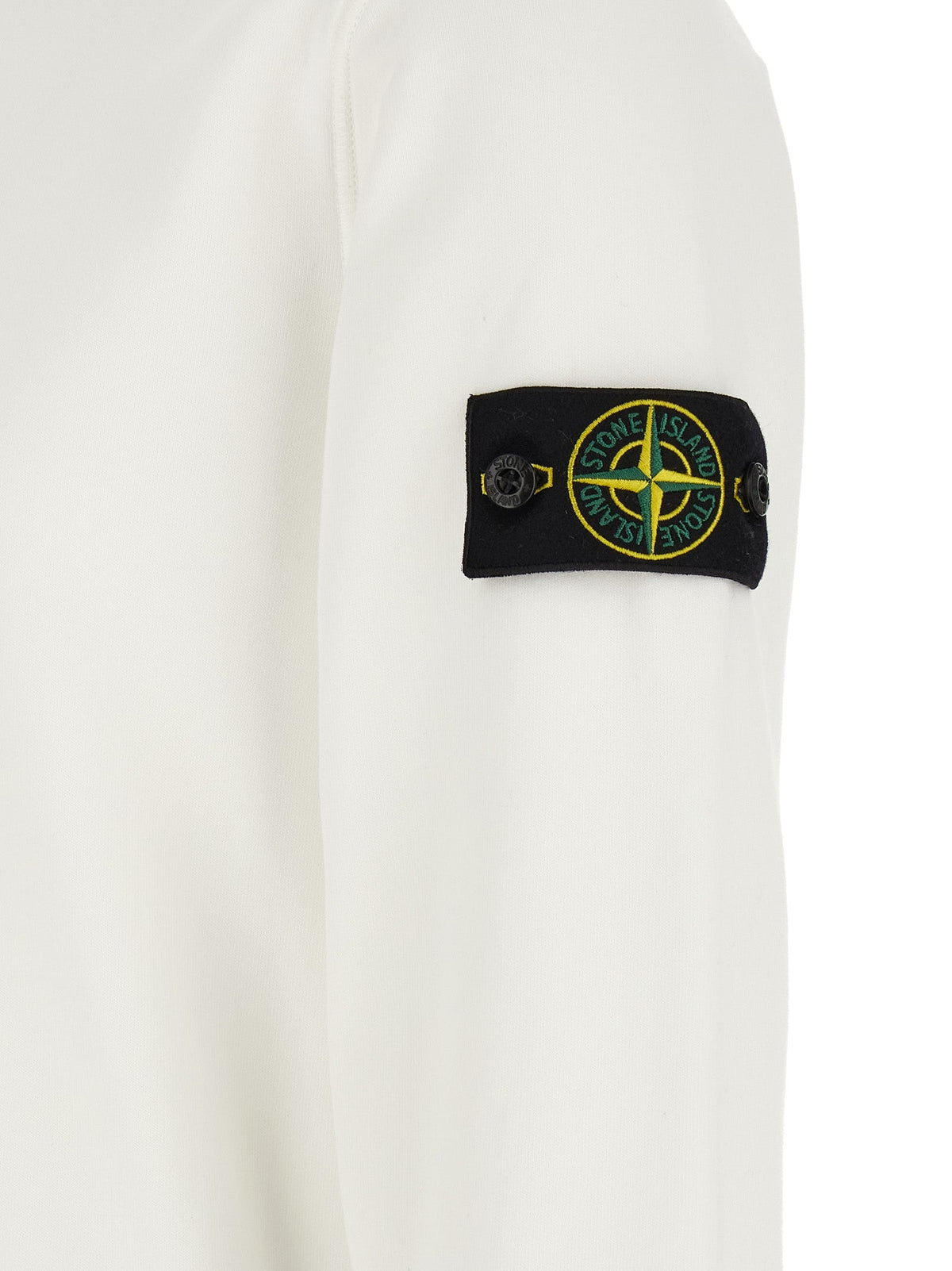 Stone Island White Cotton Sweatshirt