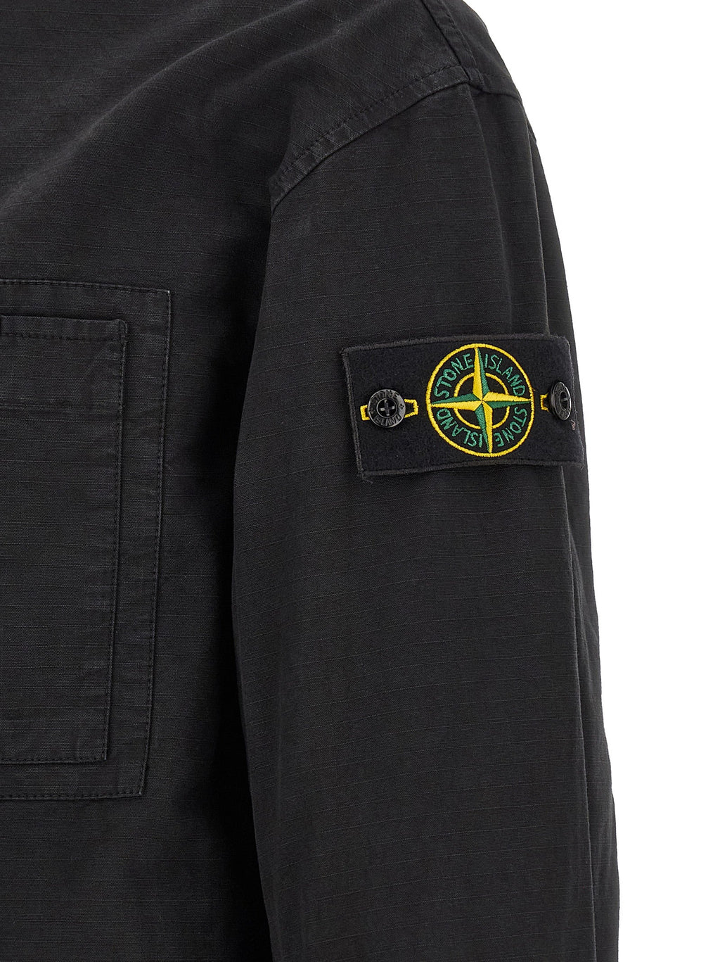 Stone Island Black Cotton Shell Jacket