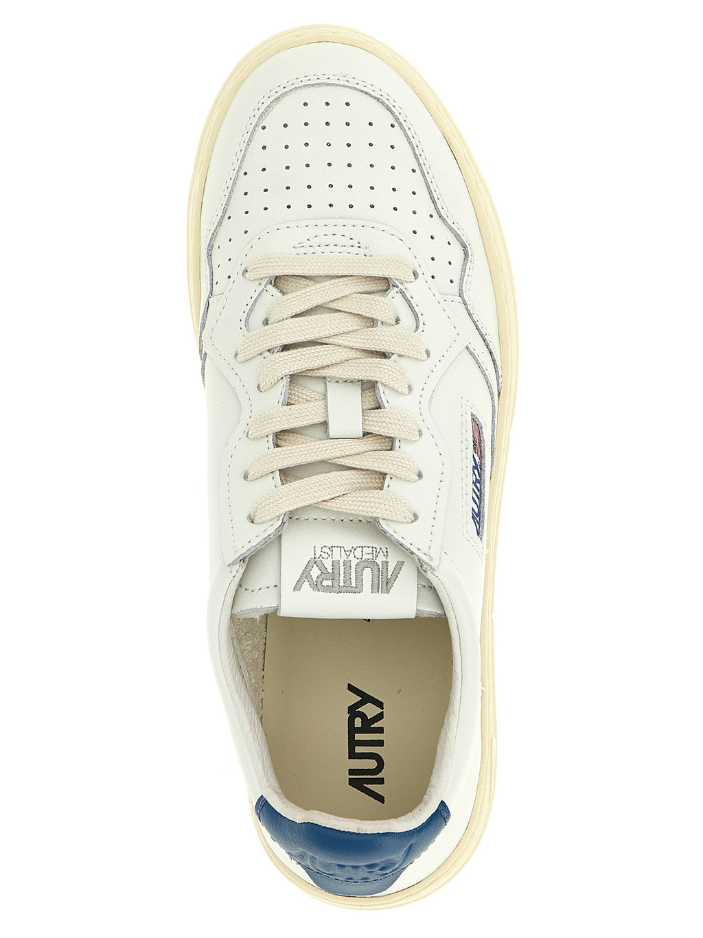 Autry Blue Cowhide Low Top Sneakers