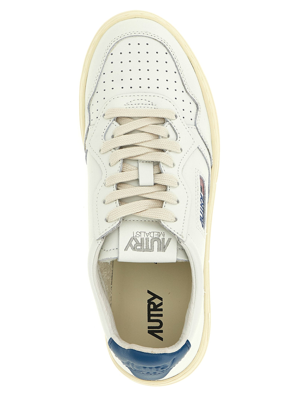 Autry Blue Cowhide Low Top Sneakers