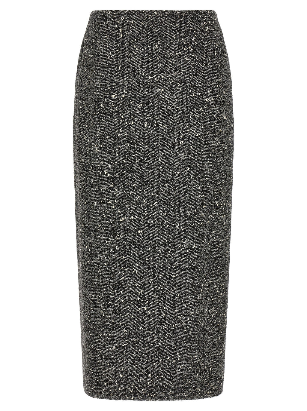 Valentino Garavani Bicolor Virgin Wool Midi Skirt