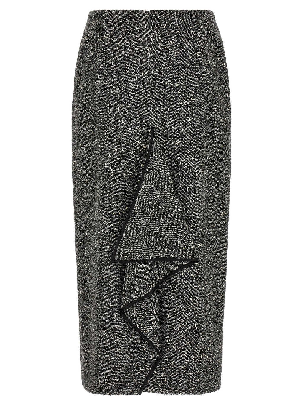 Valentino Garavani Bicolor Virgin Wool Midi Skirt