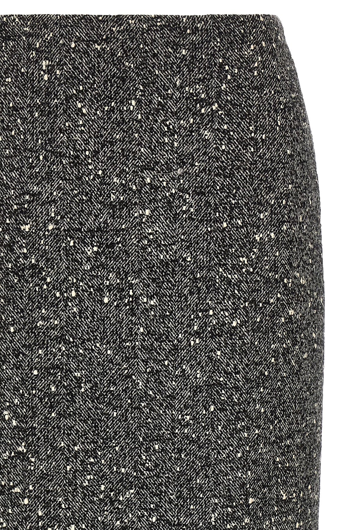 Valentino Garavani Bicolor Virgin Wool Midi Skirt