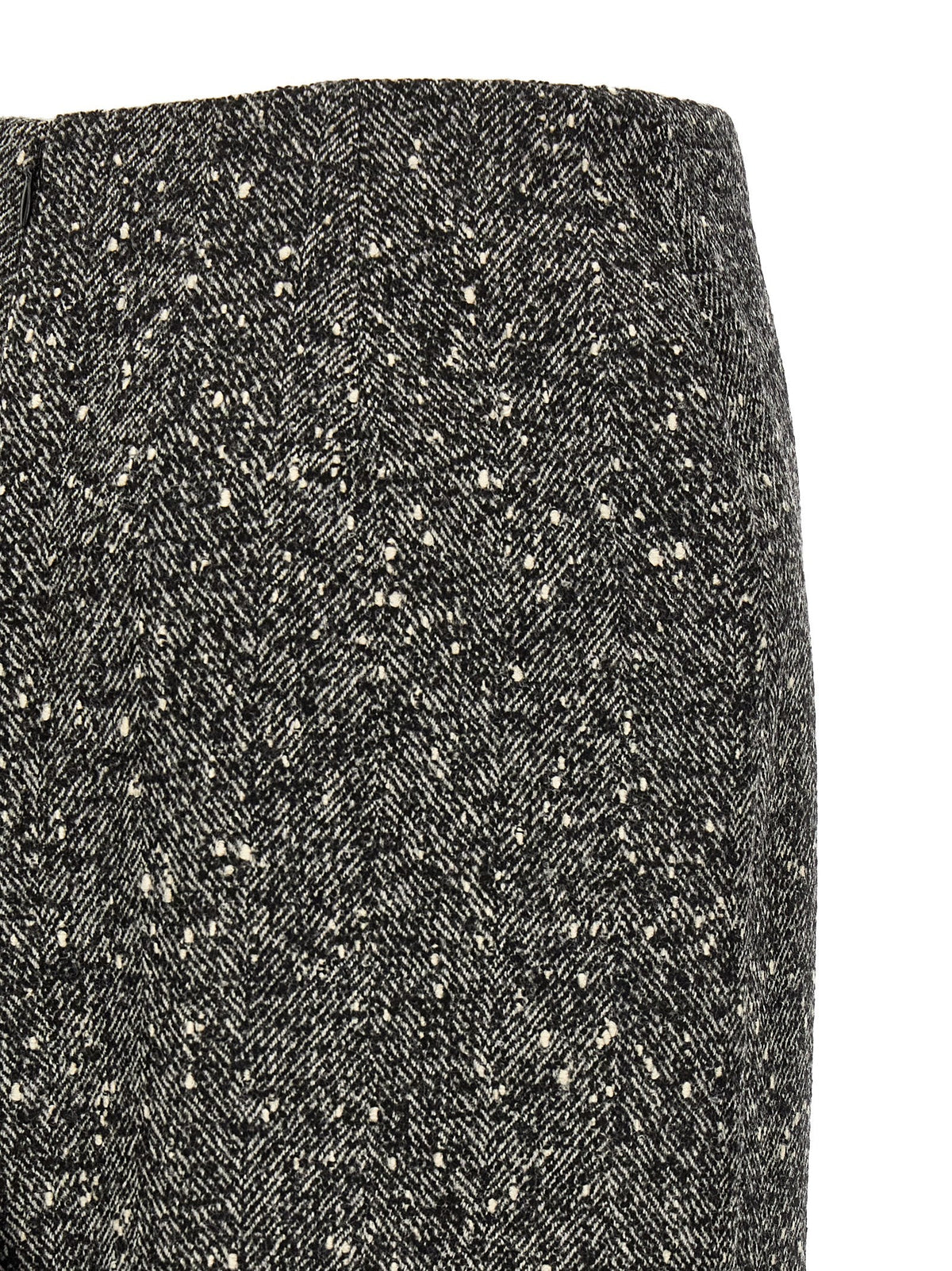 Valentino Garavani Bicolor Virgin Wool Midi Skirt