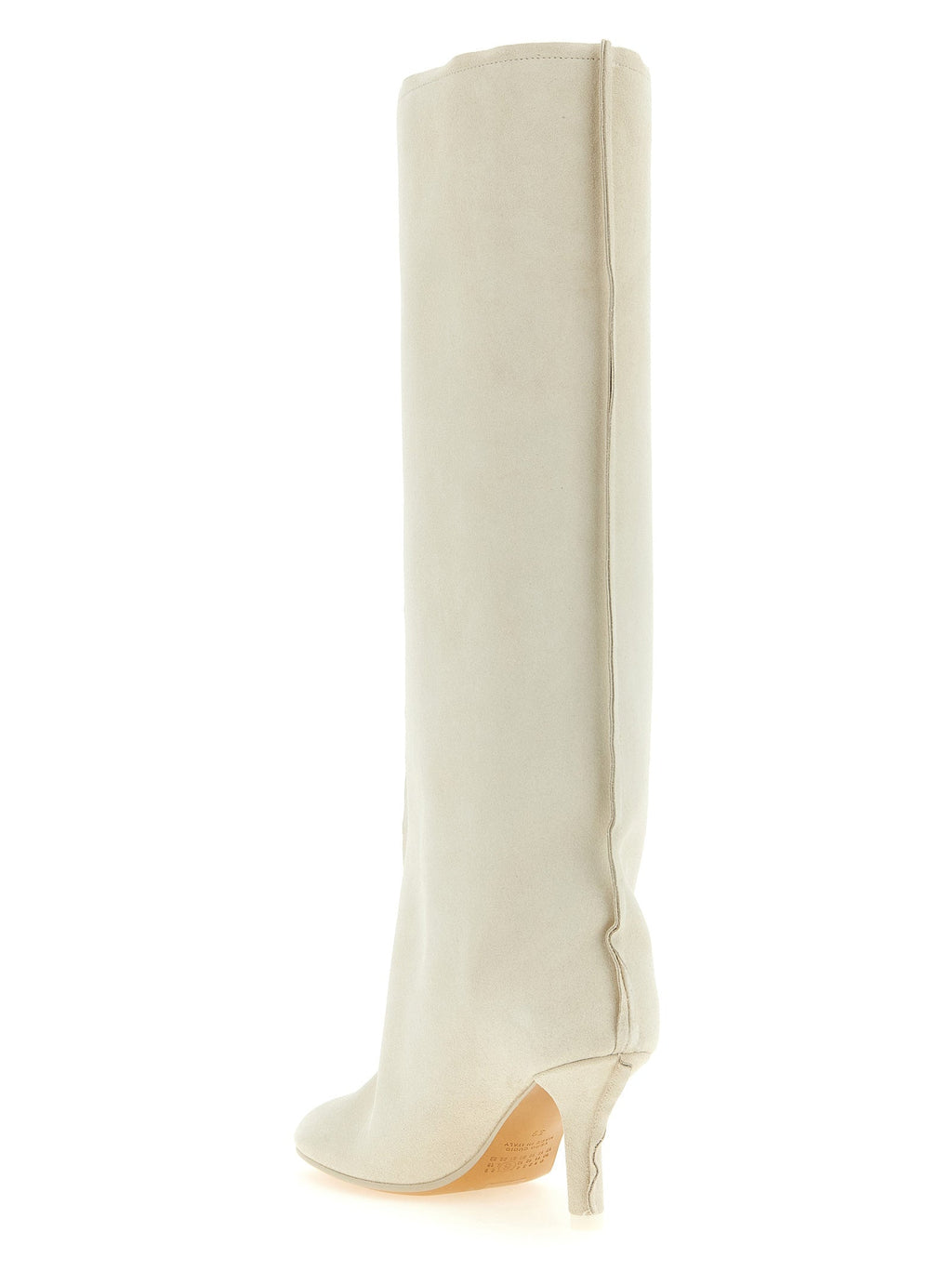 MM6 Maison Margiela White Cowhide Over The Knee