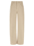 Brunello Cucinelli Beige Cotton Relaxed Fit Jeans