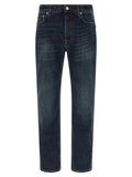Department 5 Blue Cotton Straight-Leg Jeans