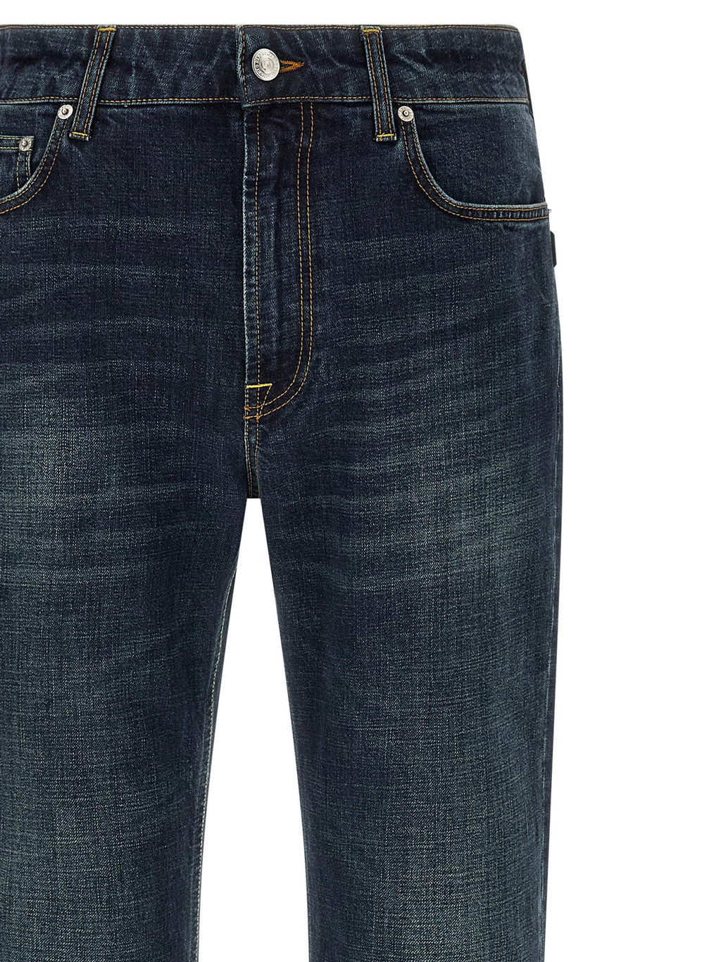 Department 5 Blue Cotton Straight-Leg Jeans