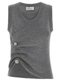 Giuseppe Di Morabito Gray Virgin Wool Sleeveles Sweater