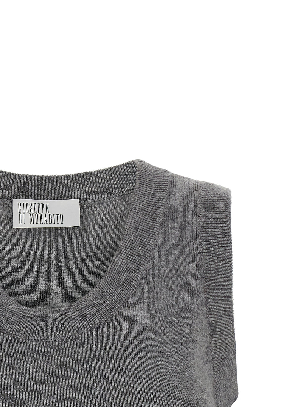 Giuseppe Di Morabito Gray Virgin Wool Sleeveles Sweater