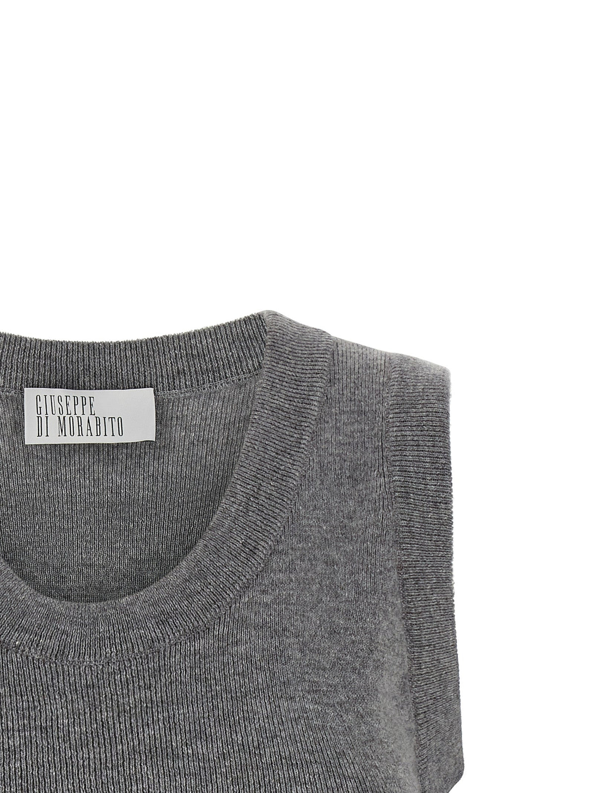 Giuseppe Di Morabito Gray Virgin Wool Sleeveles Sweater