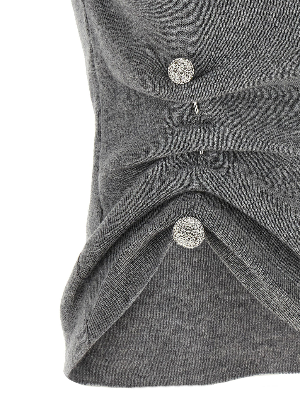 Giuseppe Di Morabito Gray Virgin Wool Sleeveles Sweater